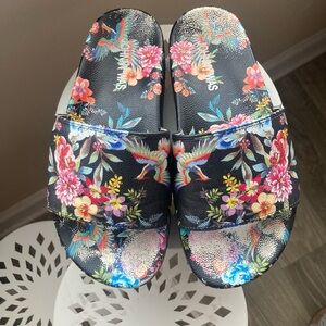 Johnny Was Platform Pool Slides Size 6